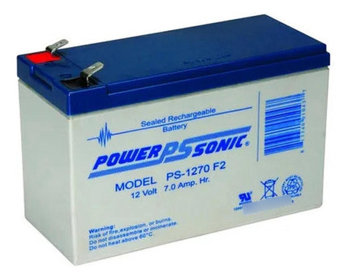 Bateria Sellada 12v 7a Powersonic Ps-1270f2