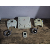 Aparelho Sega Dreamcast Com 2 Controles 1 Vmu Semi Novo 