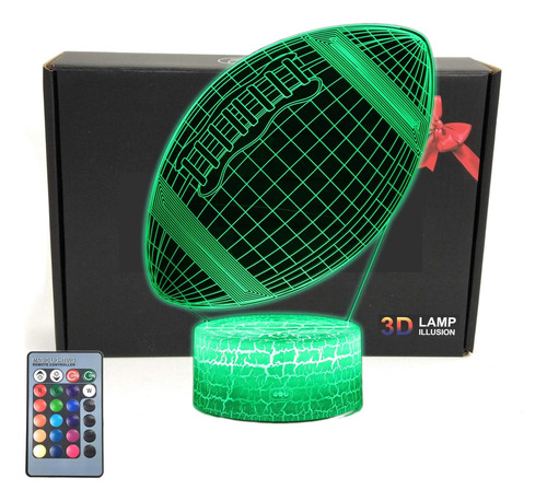 Lámpara De Mesa De Noche De Fútbol 3d Tripro Iluminac...