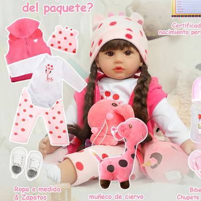 Muñeca Reborn 60cm NON MOMOBABY DOLL Silicona Algodón Accesorios Temuco | Meses sin interés