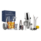 Set Bartender Kit Coctelera Vaso Shaker Preparar Bebibas Bar