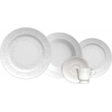 Aparelho Jantar Porcelana Folk 20 Peças Branco Germer