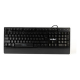 Teclado Gamer Weibo Wb-100 Qwerty Color Negro Con Luz Rgb