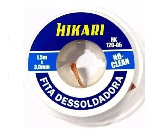 8x Fita Malha Dessoldadora Hikari 1,5m 3mm Hk-120-05