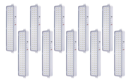 Combo X10 Luz De Emergencia 60 Led Candela Recargable 7270