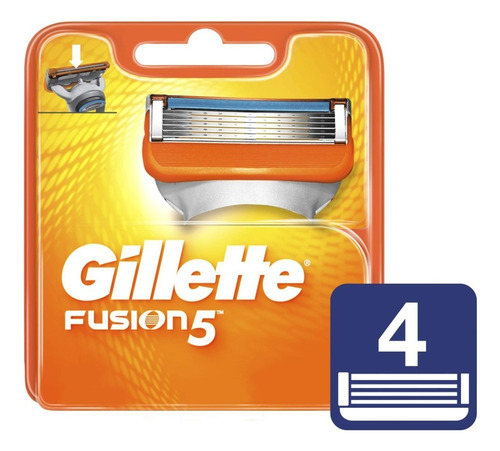 Carga Para Aparelho De Barbear Gillette Fusion5 4 Unidades