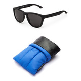 Set Gafas De Sol + Funda Hawkers Unisex Negro/azul