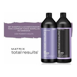 Matizador So Silver Matrix Shampoo Y Acondicionador 1 Lt