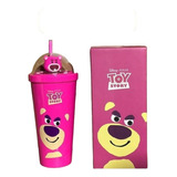 Vaso Animacion Toy Story Rosa Lotso Doble Pared Agua Cafe Te