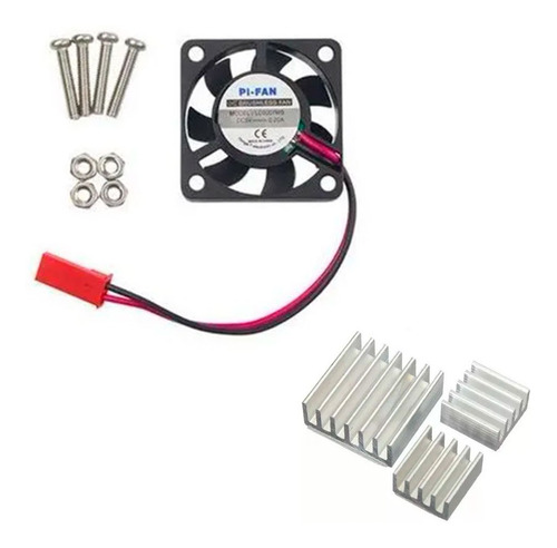 Cooler Fan 5v Para Raspberry Pi3 Pi 3  B E B+ + Dissipadores