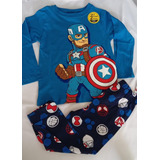 Pijama Para Niño Marvel Capitán América