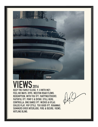 Cuadro Drake Album Music Tracklist Exitos Views