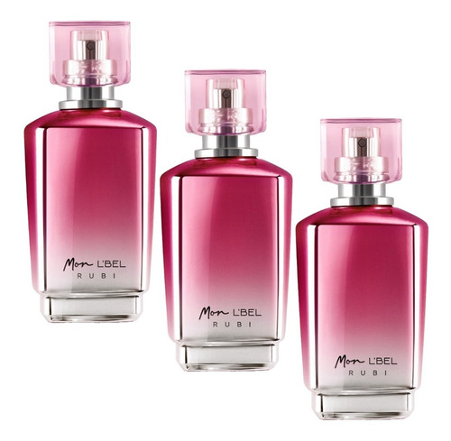 3 Perfumes Mujer Mon Rubi Lbel - mL a $1741