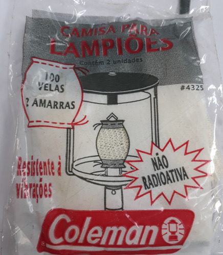Camisa P/lampião 100v C/2 Amarras Emb. Kit Com 3 Pçs Coleman