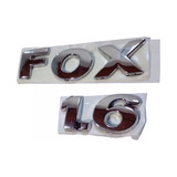Insignia Emblema Vw Fox 2015- Baul Cromado