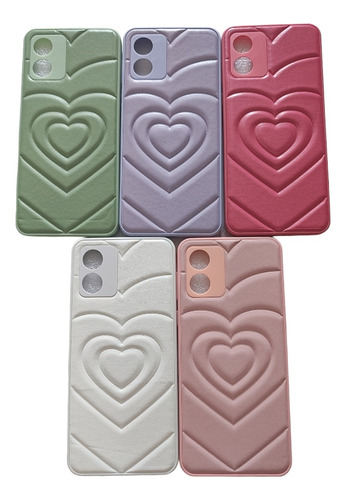 Funda Efecto Corazón Para Motorola G13 G23 G53 E13 E22 E32 