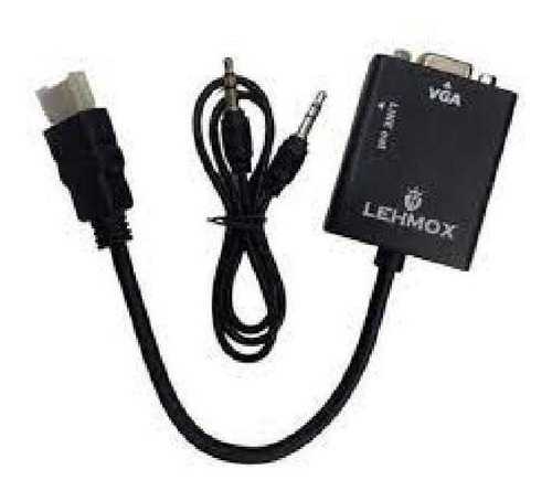 Cabo Conversor Hdmi Para Vga + Saida De Audio Lehmox