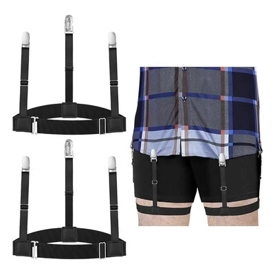 2pzs Ajustable Elástico Tirantes Para Camisa Hombre Negro | MercadoLibre