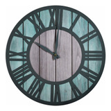 Reloj De Pared Grande Y Moderno De Granja De Metal Y Madera,