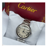 Reloj Cartier De Automático Ballon Bleu Plateado