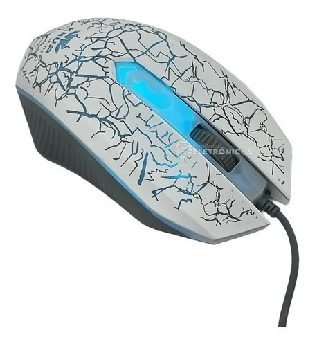 Mouse Óptico Usb 3 Botões C/fio 1600dpi Led Rgb Resistente