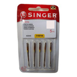 5 Agujas Singer Para Máquina - Número 18 - En Blister