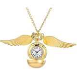 Modern Ball Wings Golden Snitch Pocket Fob Relojes Steampunk