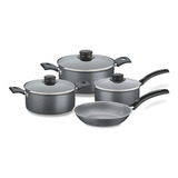 Set Bateria De Cocina 7 Pz Negro Turim Tramontina