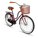 Bicicleta Urbana Femenina Black Panther Urbana Santorini  2021 R26 Freno Contrapedal Color Morado Con Pie De Apoyo