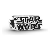 Charm Logo Star Wars 3d Plata Color Negro