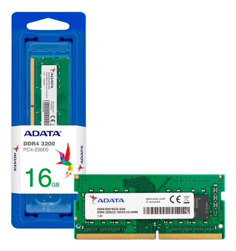 Memoria Ram Notebook Adata 16gb Ddr4-soddim 3200mhz 1.2v