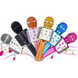 Microfone Sem Fio Youtuber Bluetooth Karaoke Reporter Cores Cor Gold