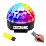 Globo Colorido Rgb Led Laser Iluminação Festa Com Bluetooth