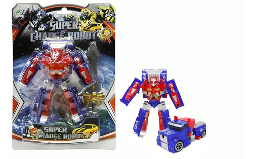 Muñeco Super Change Robot Transformers Auto Camion Delmy 