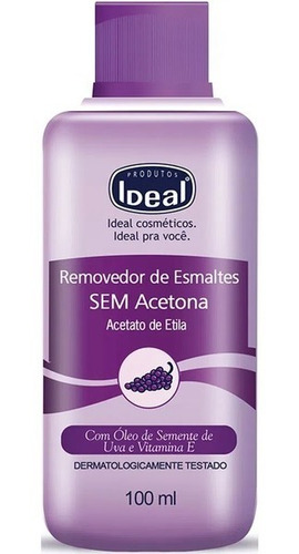 Removedor De Esmaltes Ideal Sem Acetona 100ml