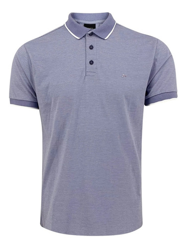 Polo Aramis Masculina Malha Listrada Azul Médio Original