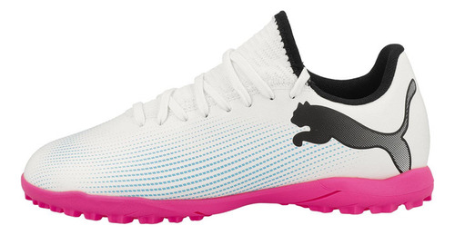 Zapato De Futbol Puma Future 7 Play Tt Jr Blanco Joven