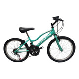 Bicicleta Niña Rin 20 Con Cambios Color Celeste