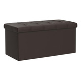 Otomano Caja De Almacenamiento Para Sillón Rectangular Cafe