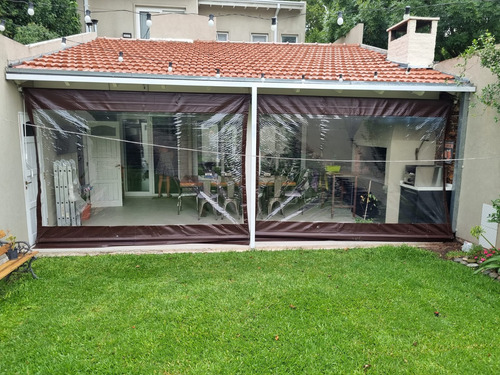 Toldo Vertical Enrollable De Lona Cristal Transparente