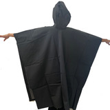  Impermeable Poncho Capa Plástico Excelente En Lluvia Negro