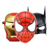 Mascara Spiderman Iron Man Y Batman Halloween Disfraz Fiesta