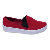 Zapato Confort Resorte Tenis Slip On Acojinado Plataforma