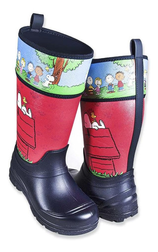 Bota Lluvia Niño Peanuts 1217 Marino Snoopy 18 Al 21 (18.0 -