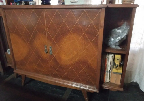 Antiguo Combinado Estilo Escandinavo Con Bandeja Gira Disco