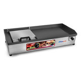 Chapa Elétrica De Lanches Inox C/ Prensa 70x30 Profissional Cor A-220v