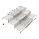 Organizador Cocina 3 Niveles Metálico, 2 Uds, Plata.