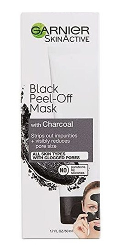 Mascarillas - Garnier Black Peel Off Mask With Charcoal Faci