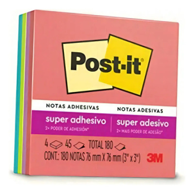 Notas Adhesivas 3M Post-it Super Adherentes 3\