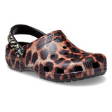 Zueco Crocs Classic Animal Remix Unisex Black/multi